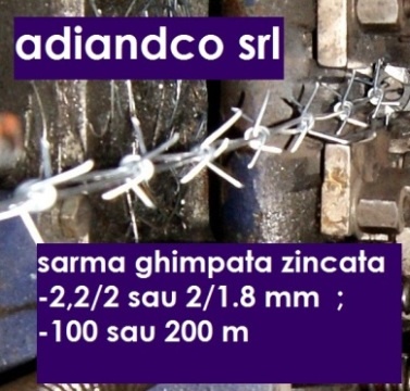 SARMA GHIMPATA ZINCATA D 2 MM - 100M - PRET 40 LEI